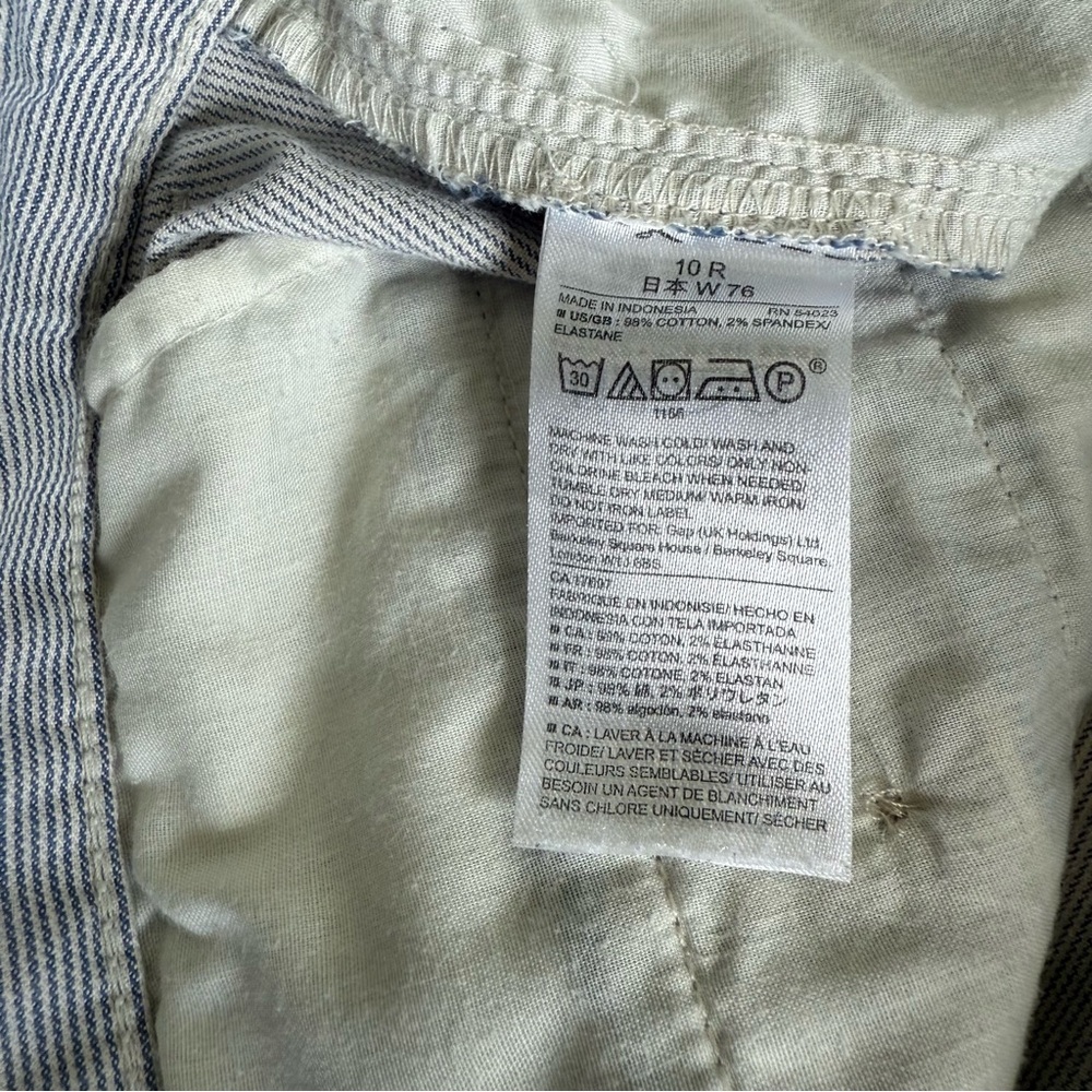 Women’s Striped Gap Girlfriend Khakis Size 10R - Picture 9 of 14